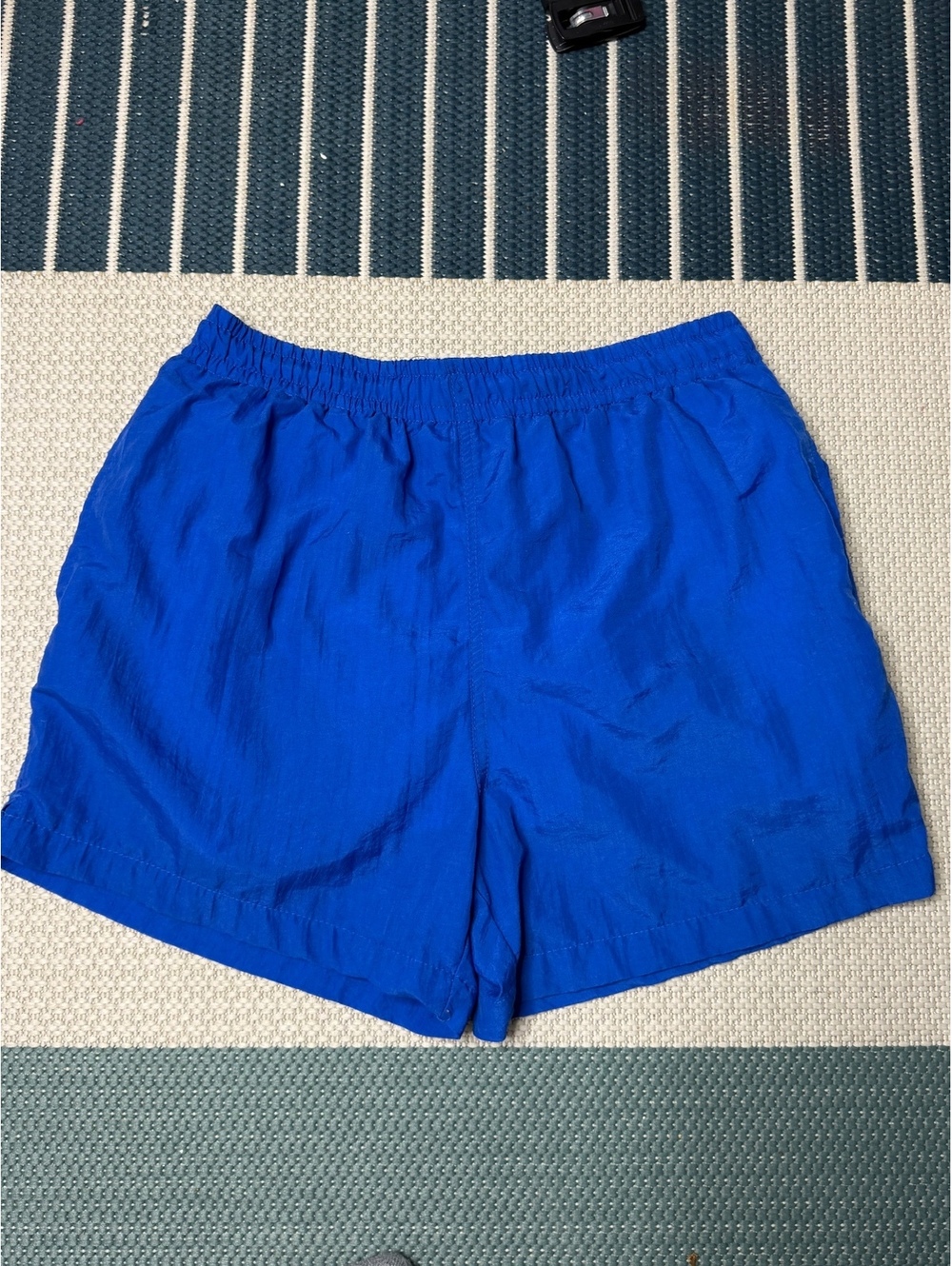 Vintage Cascade Men's Swim Trunks Blue Nylon Mesh Lined Shorts Size S 28-30